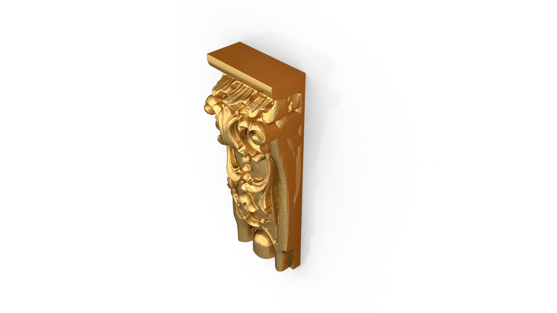 Classic decor ornament carved 13 3D model_3