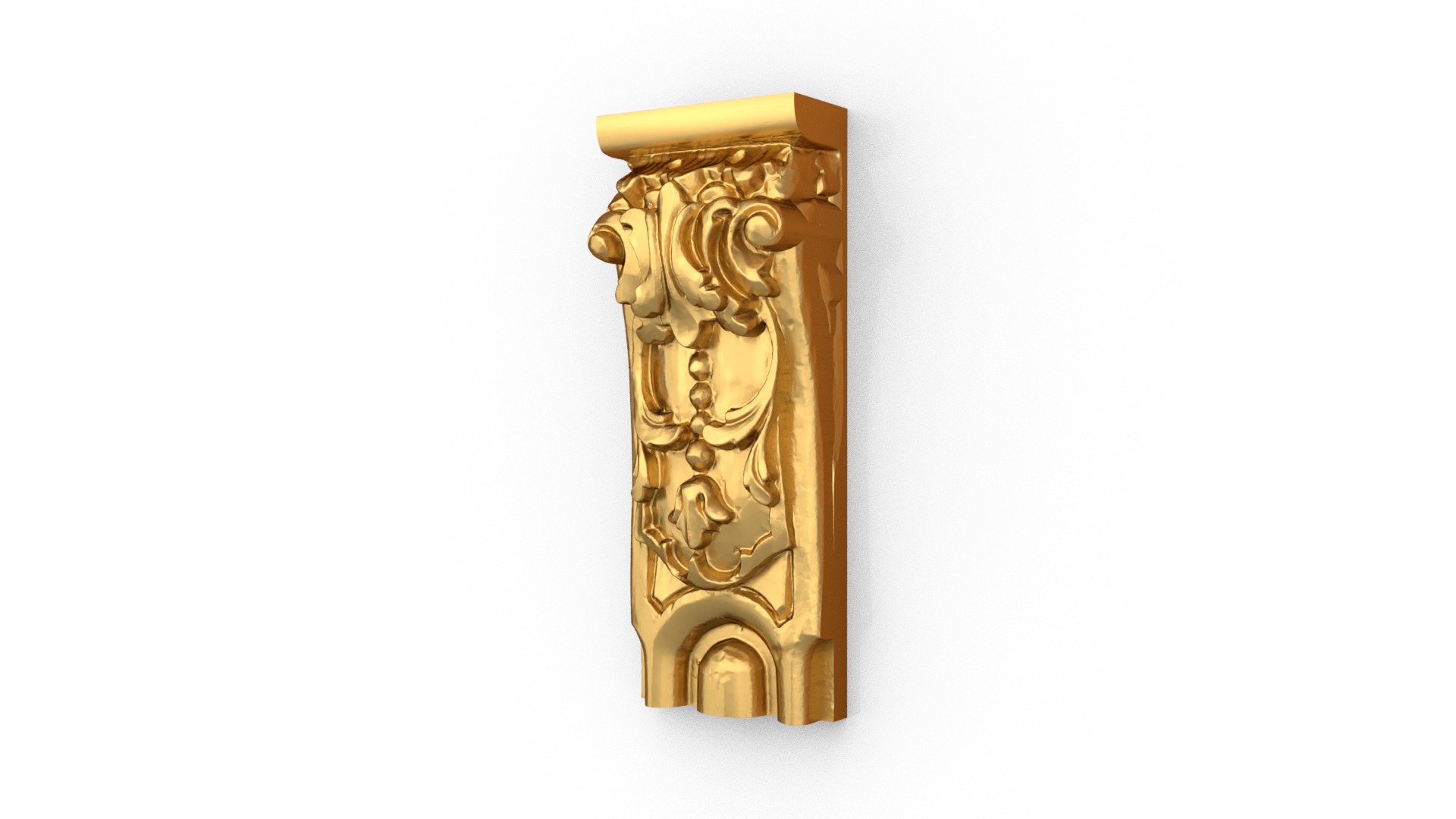 Classic decor ornament carved 13 3D model_1