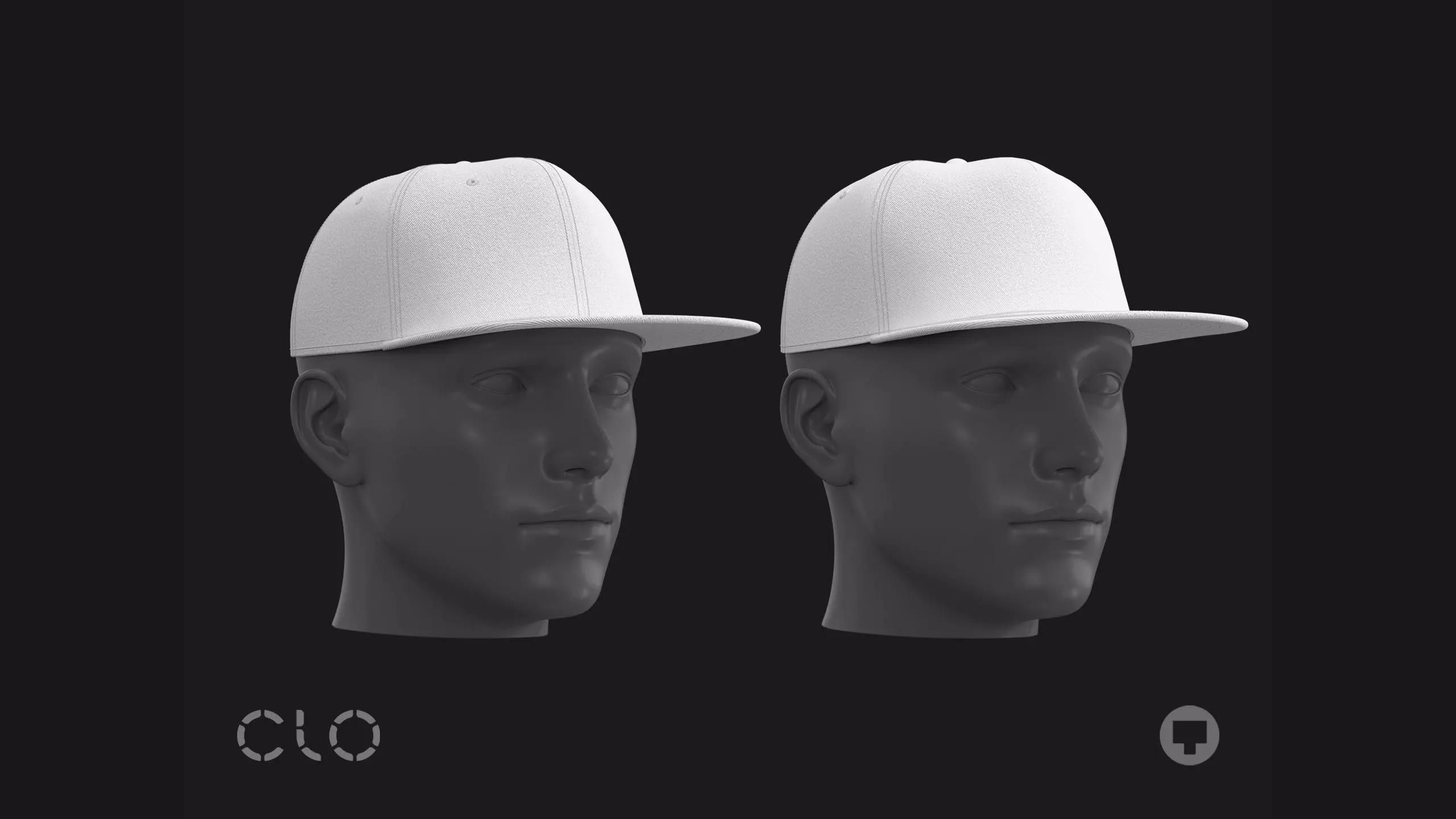 BASIC SNAPBACKS 6 and 5 panel genesis8 highpoly 3D model_0