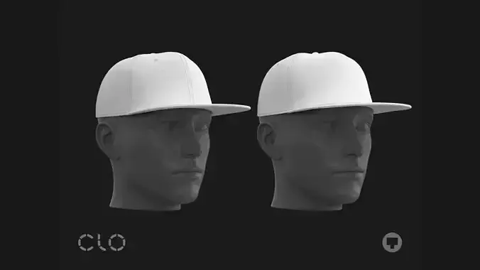 BASIC SNAPBACKS 6 and 5 panel genesis8 highpoly 3D model
