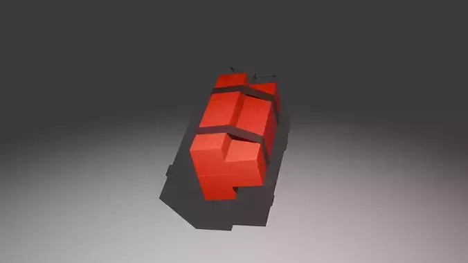 Low Poly TnT Low-poly 3D model Low Poly TnT Low-poly 3D model