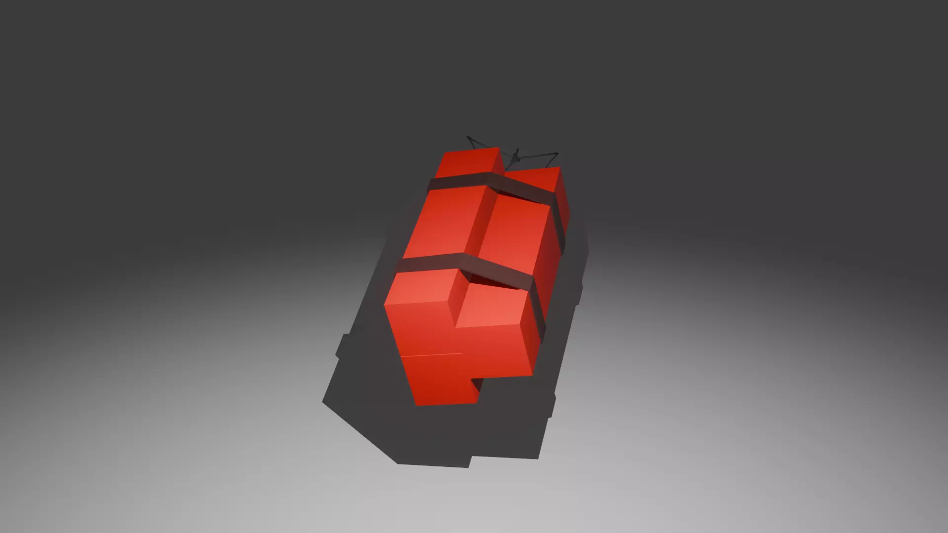 Low Poly TnT Low-poly 3D model_0