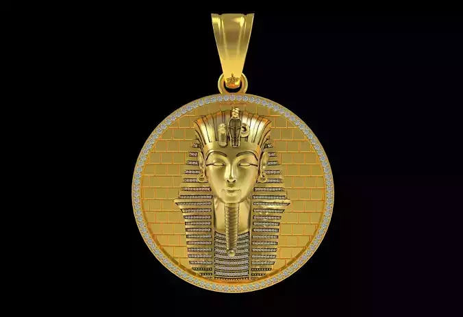 Mendel Mens Egyptian Gold Pendant