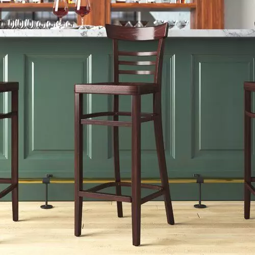 Dark Walnut Giulia Bar Stool 3D model_0