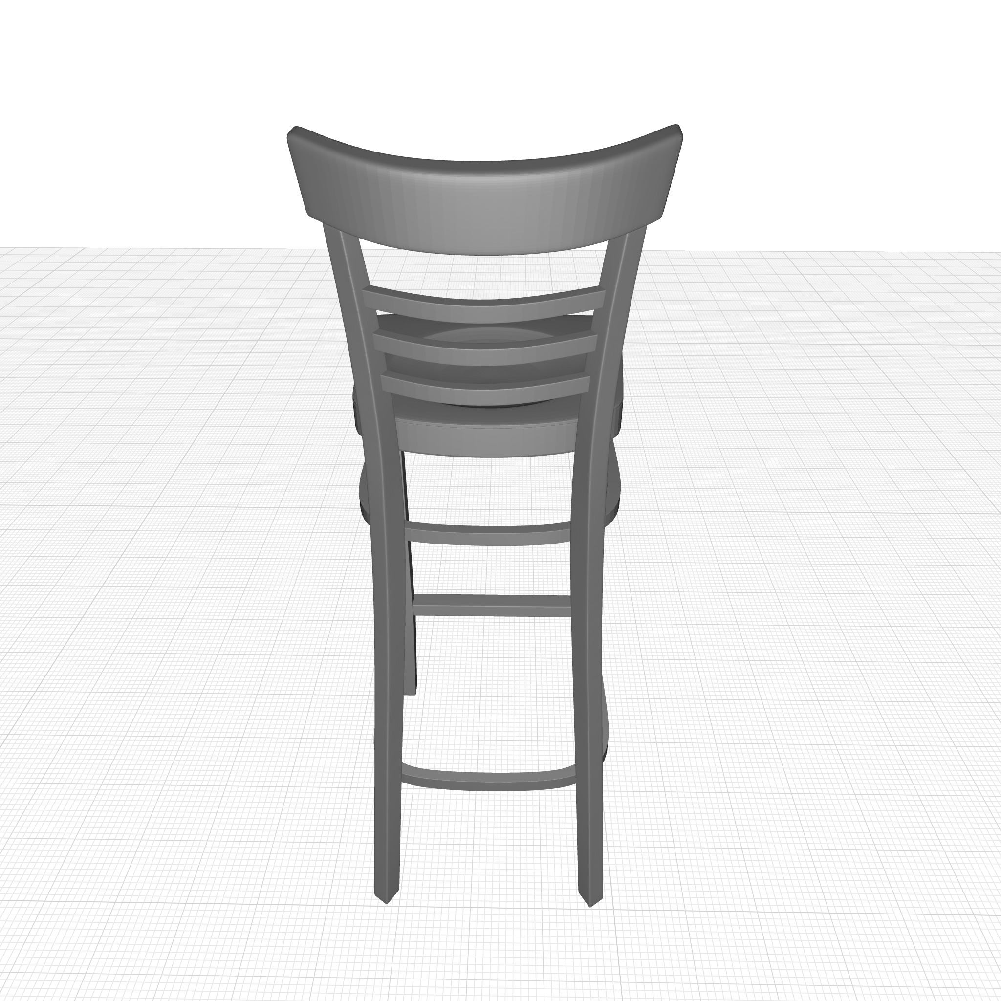 Dark Walnut Giulia Bar Stool 3D model_5