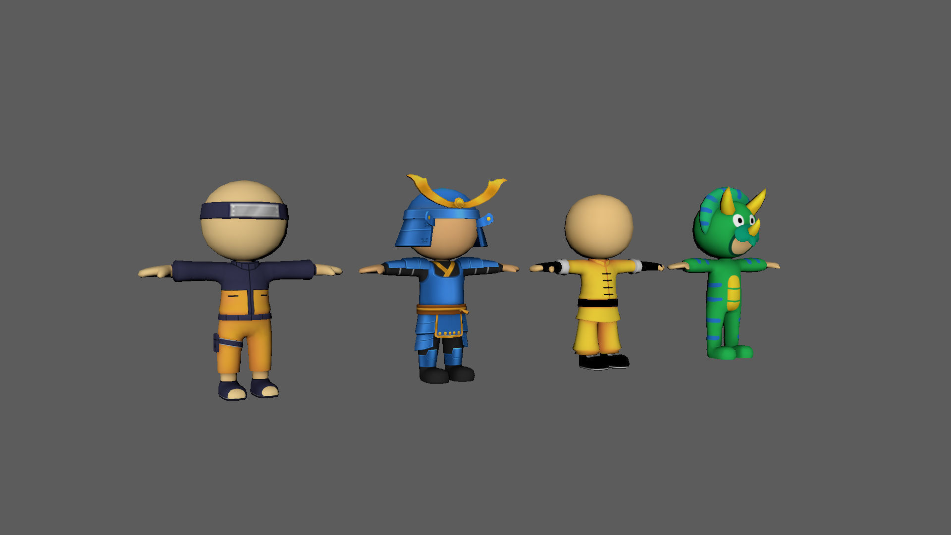 Casual Character Lowpoly Low-poly 3D model_2