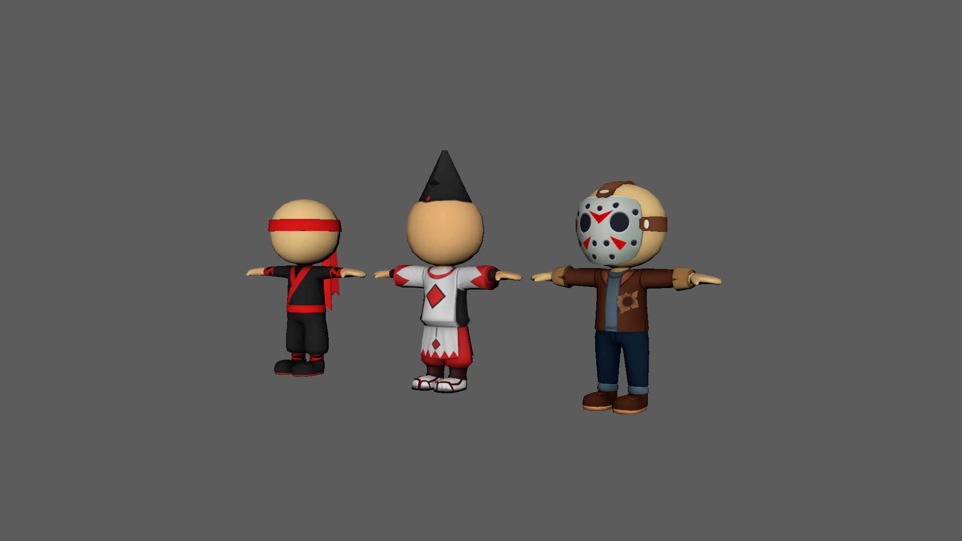 Casual Character Lowpoly Low-poly 3D model_1