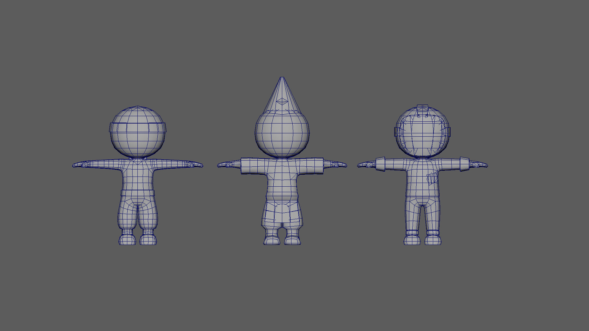 Casual Character Lowpoly Low-poly 3D model_5