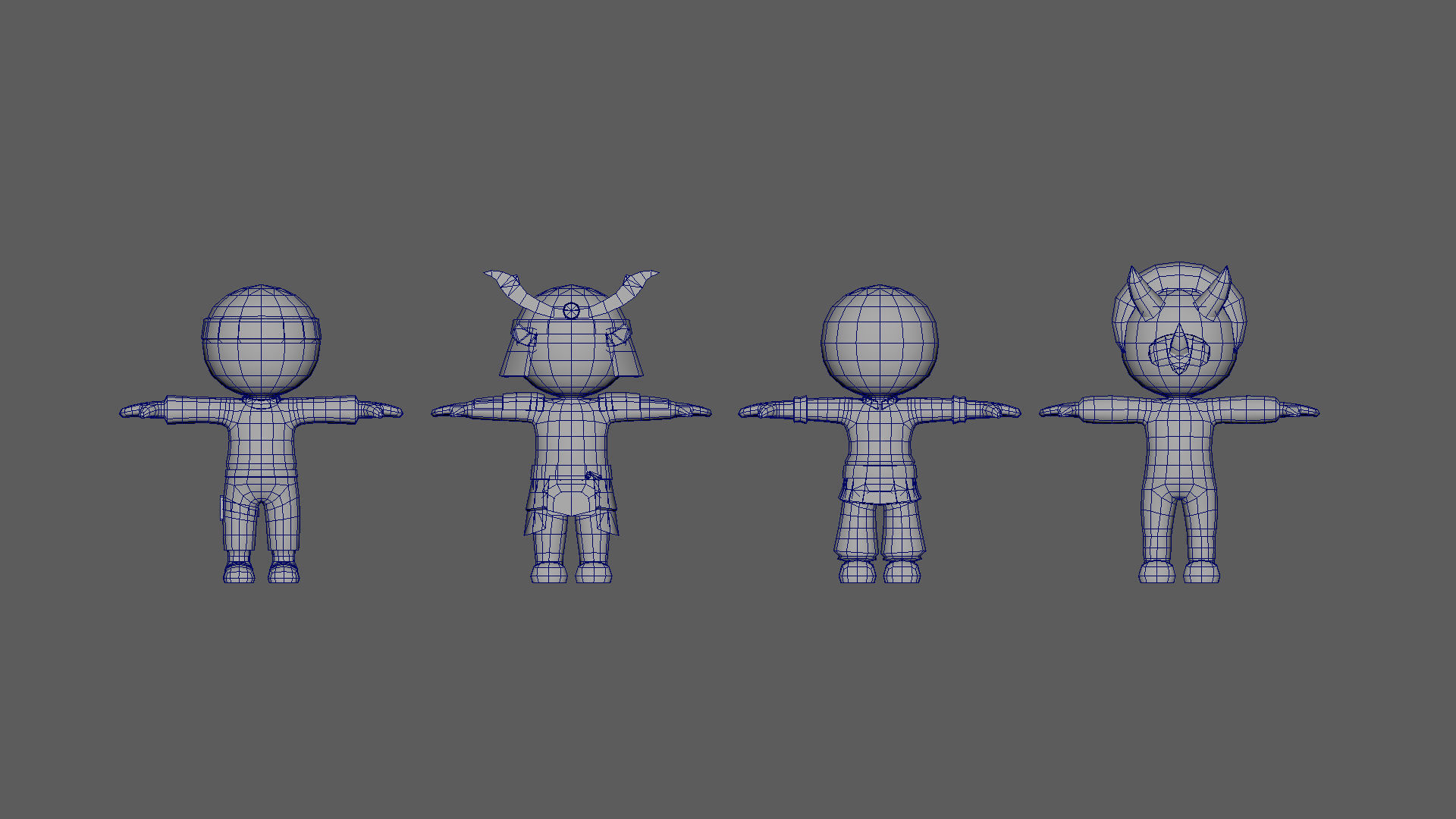 Casual Character Lowpoly Low-poly 3D model_4