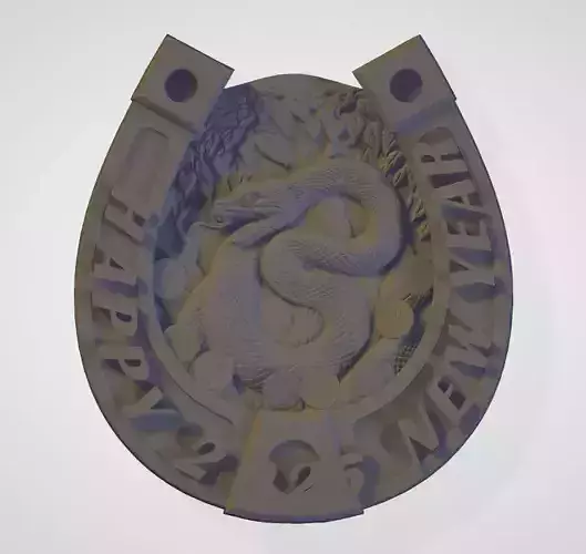 Snake is a symbol of the next new year 2025 for good luck 3D print model