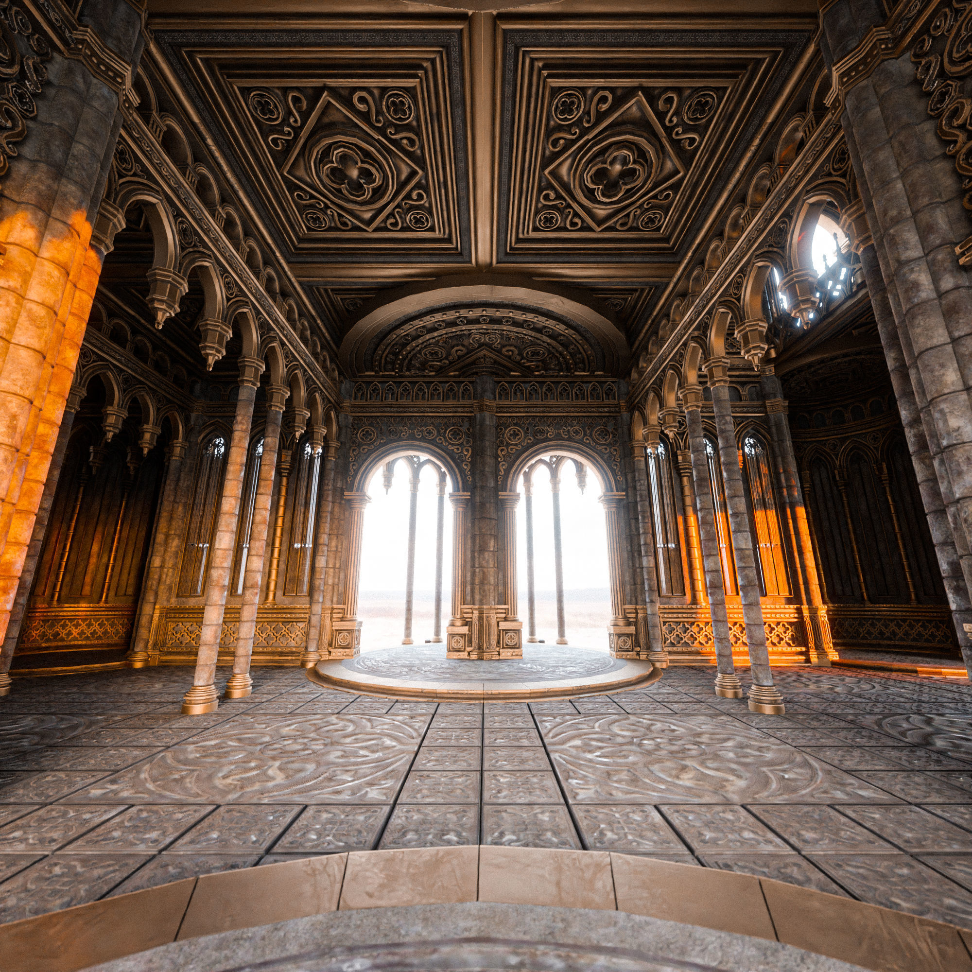 GOTHIC MODULAR BUILDING 8 Low-poly 3D model_3