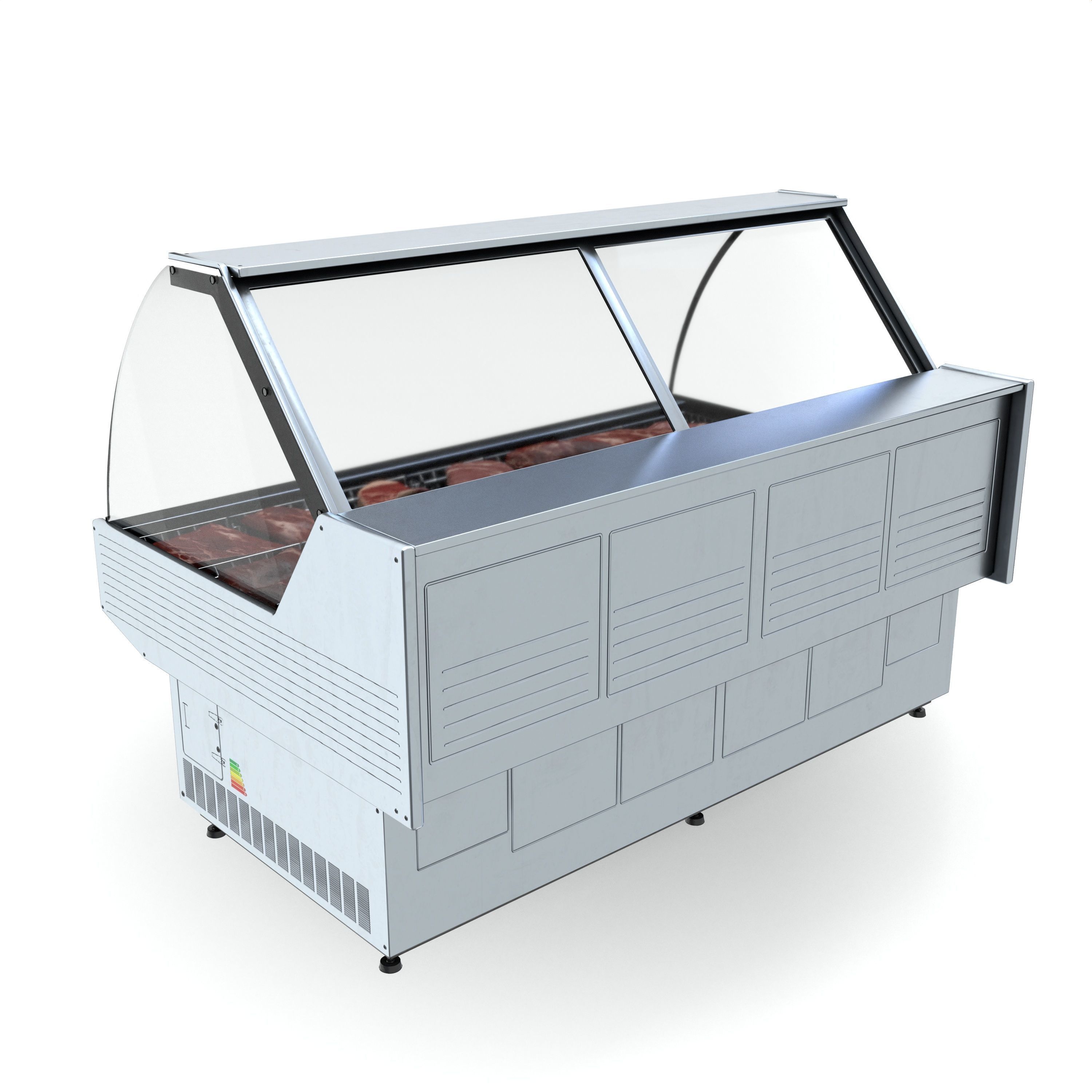 Meat commercial Display Refrigerator  Low-poly 3D model_5