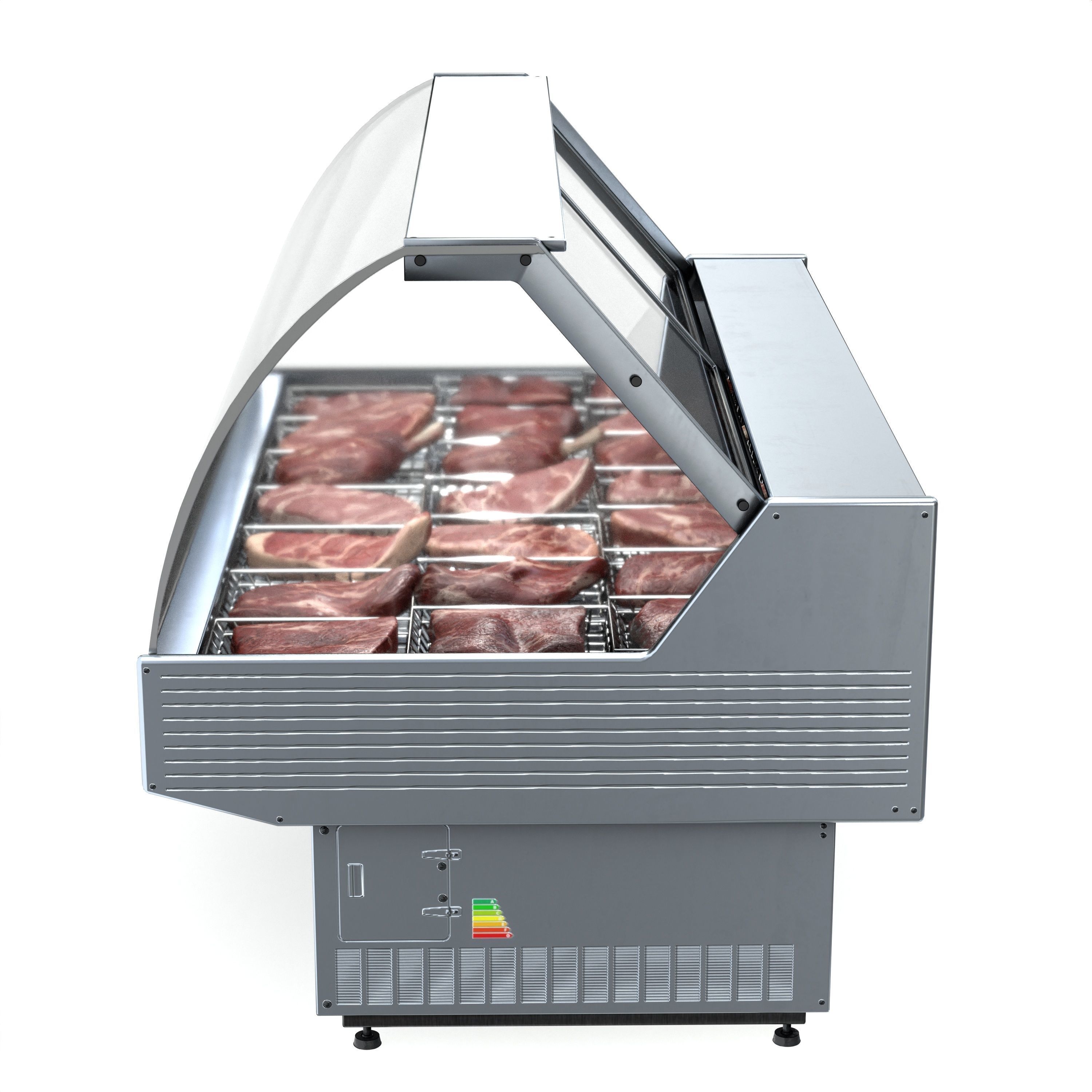 Meat commercial Display Refrigerator  Low-poly 3D model_3