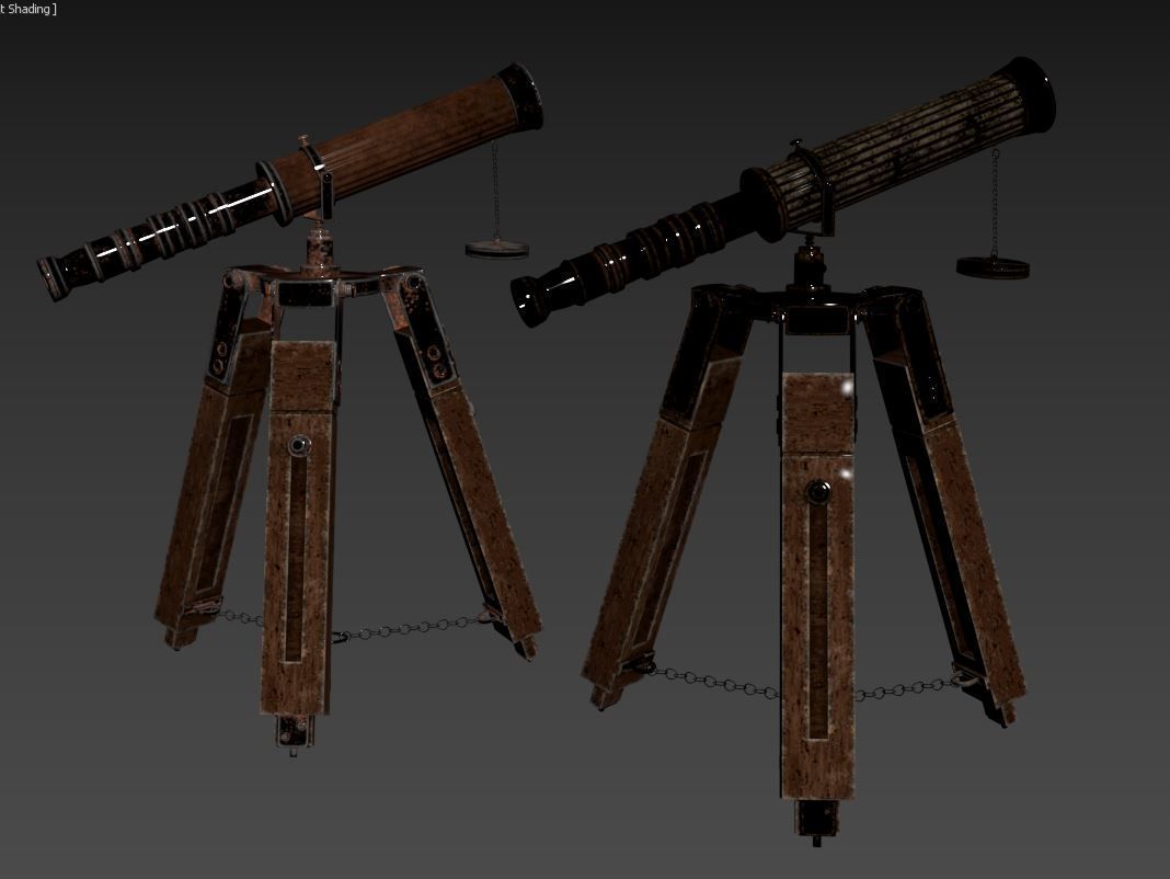 antique telescope 02 3D model_33
