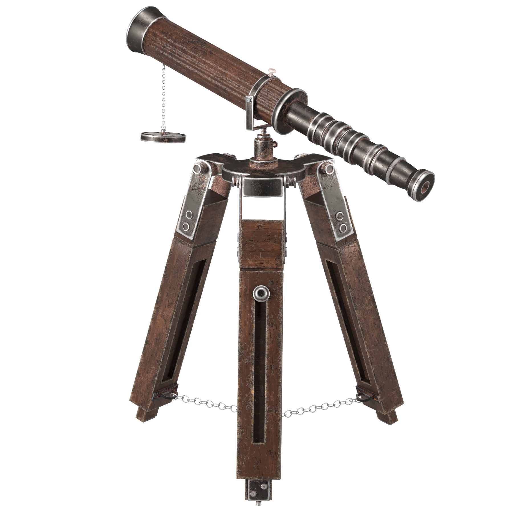 antique telescope 02 3D model_49