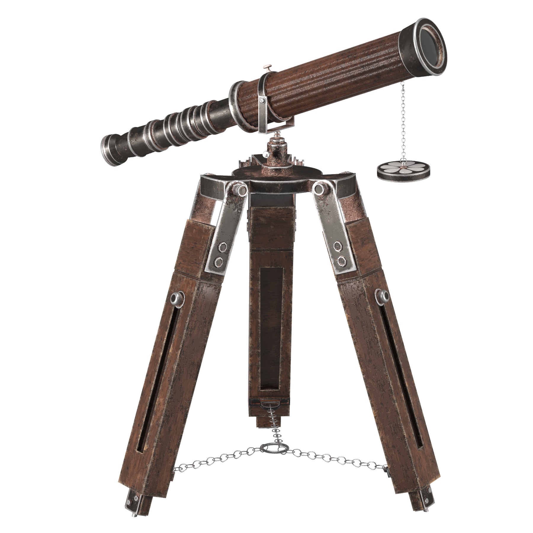 antique telescope 02 3D model_53