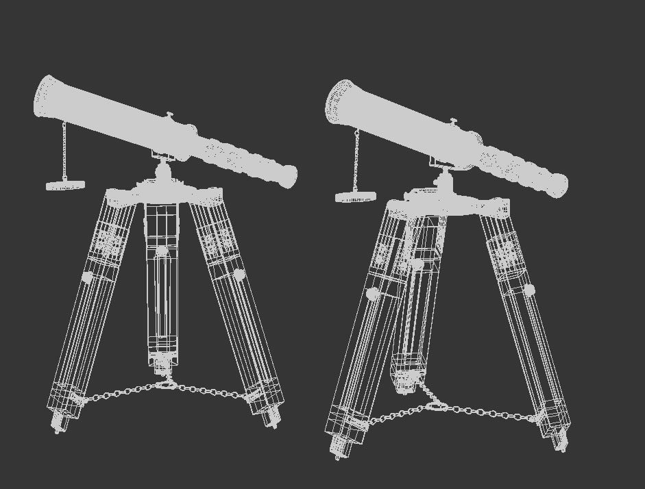 antique telescope 02 3D model_44