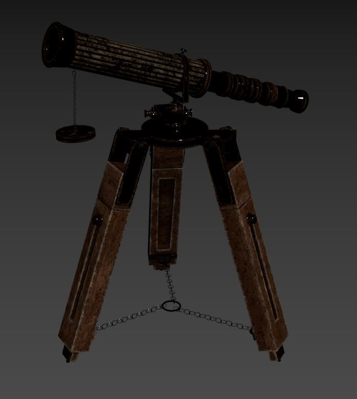antique telescope 02 3D model_40