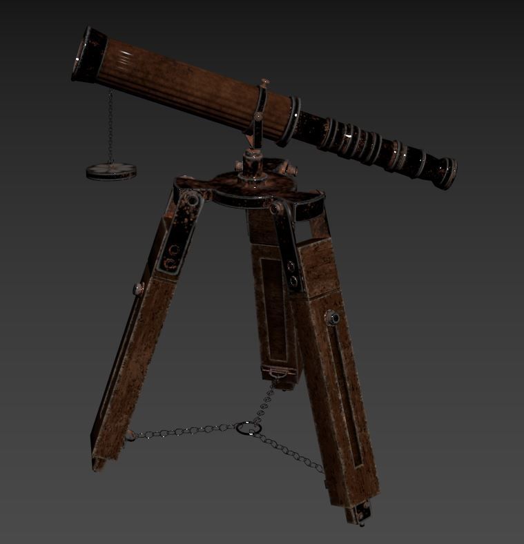 antique telescope 02 3D model_32