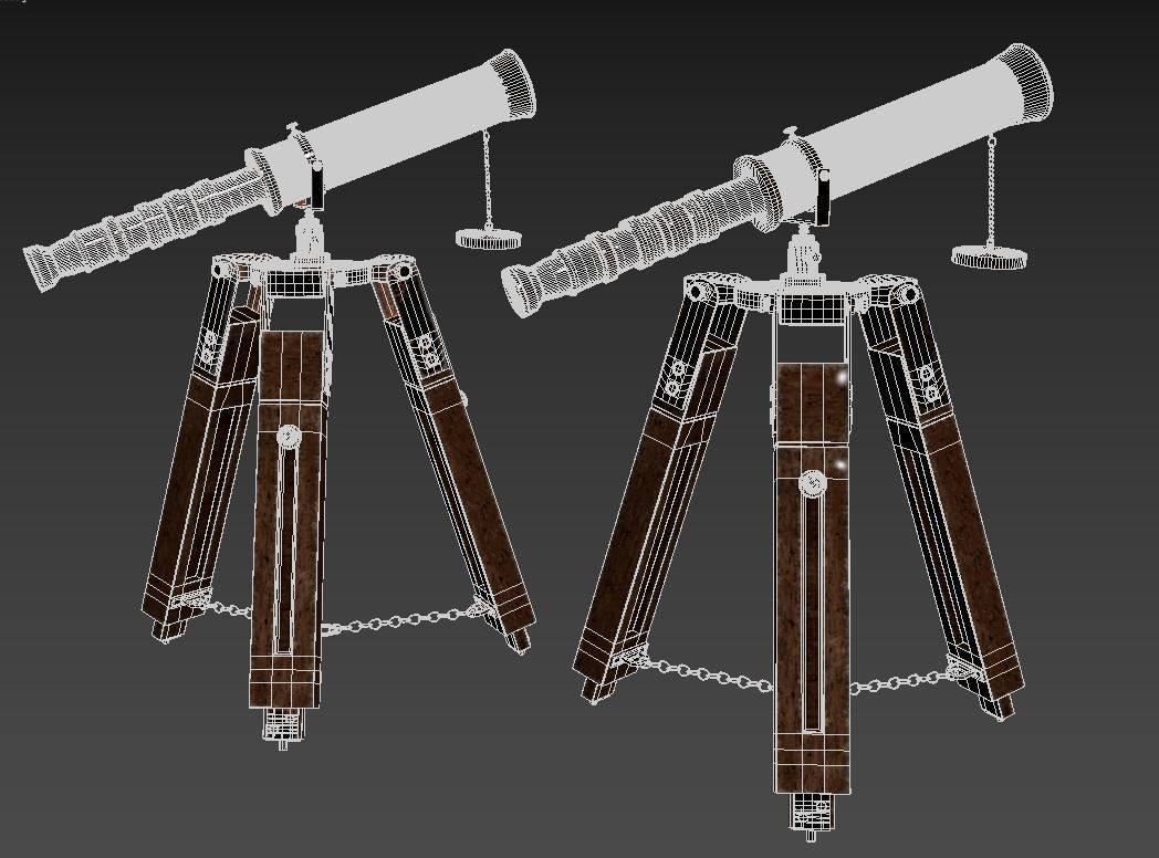 antique telescope 02 3D model_27