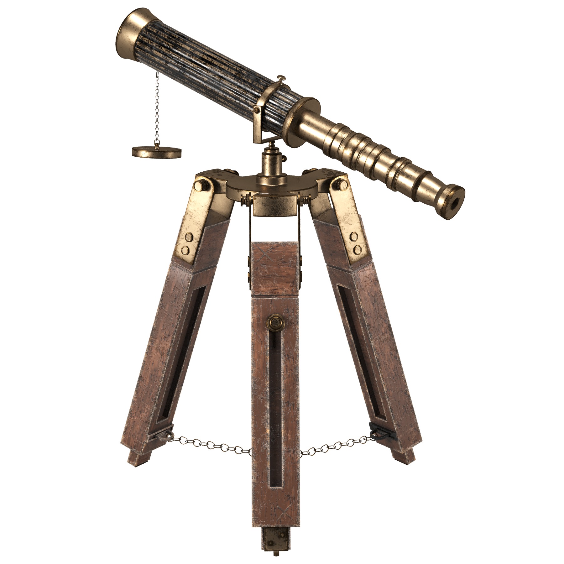 antique telescope 02 3D model_51