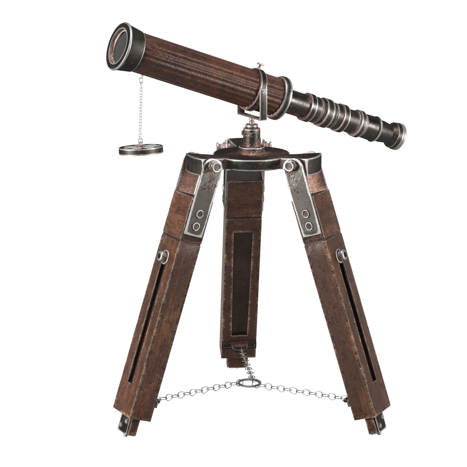 antique telescope 02 3D model_54
