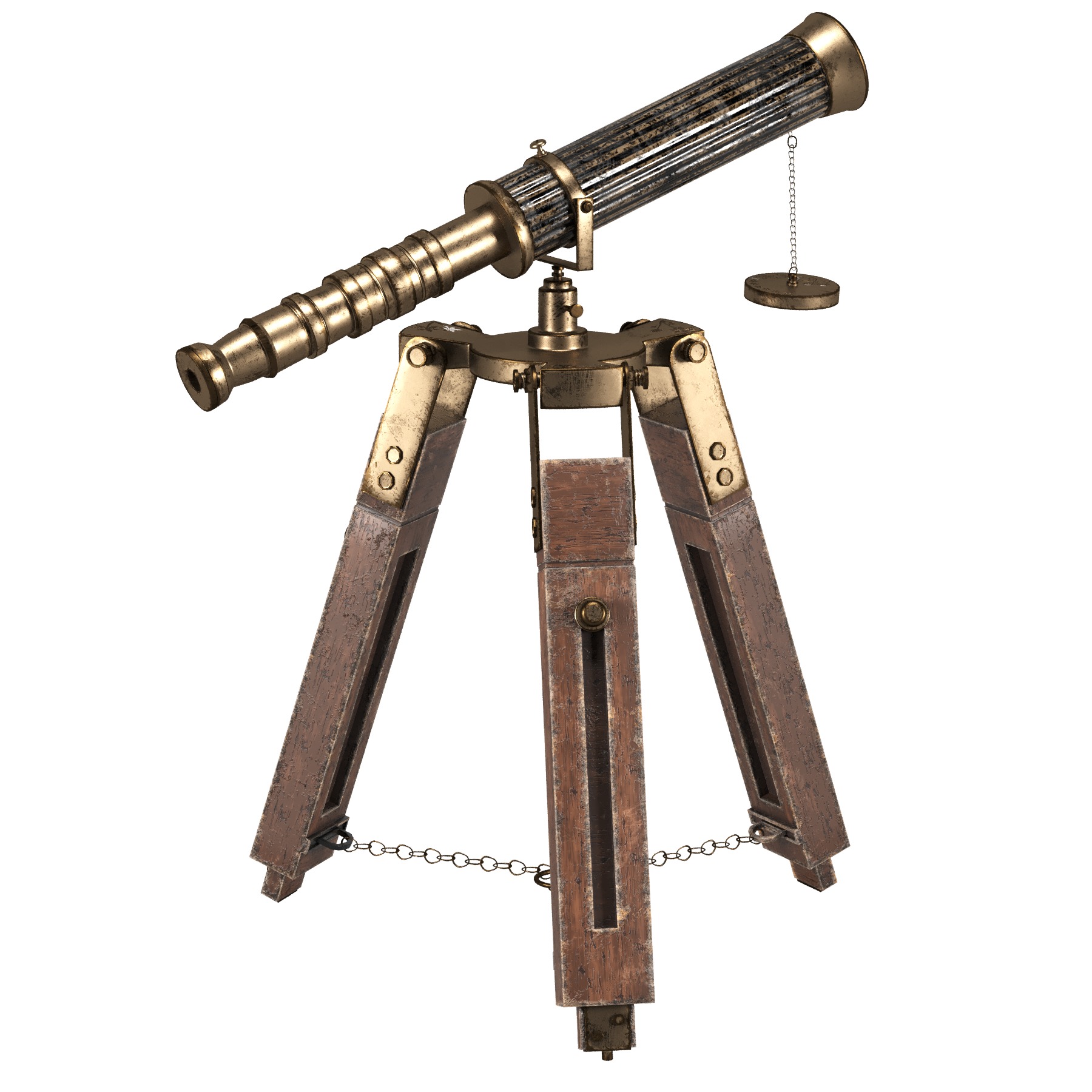 antique telescope 02 3D model_52