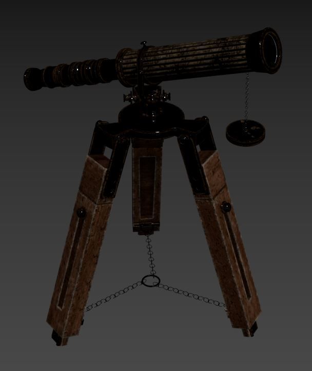 antique telescope 02 3D model_24