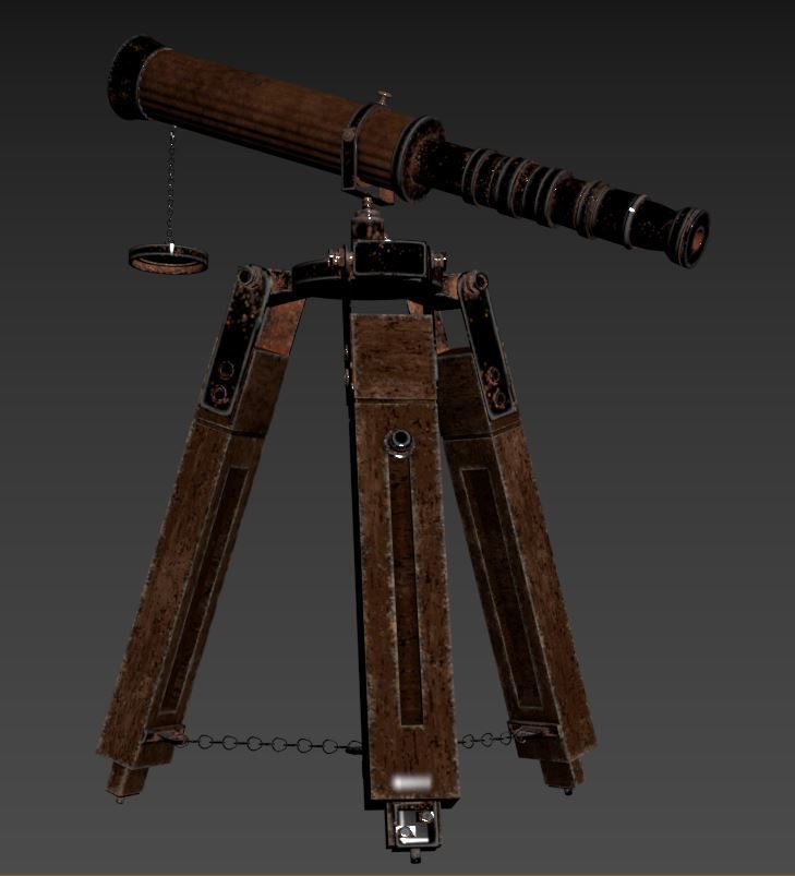 antique telescope 02 3D model_28