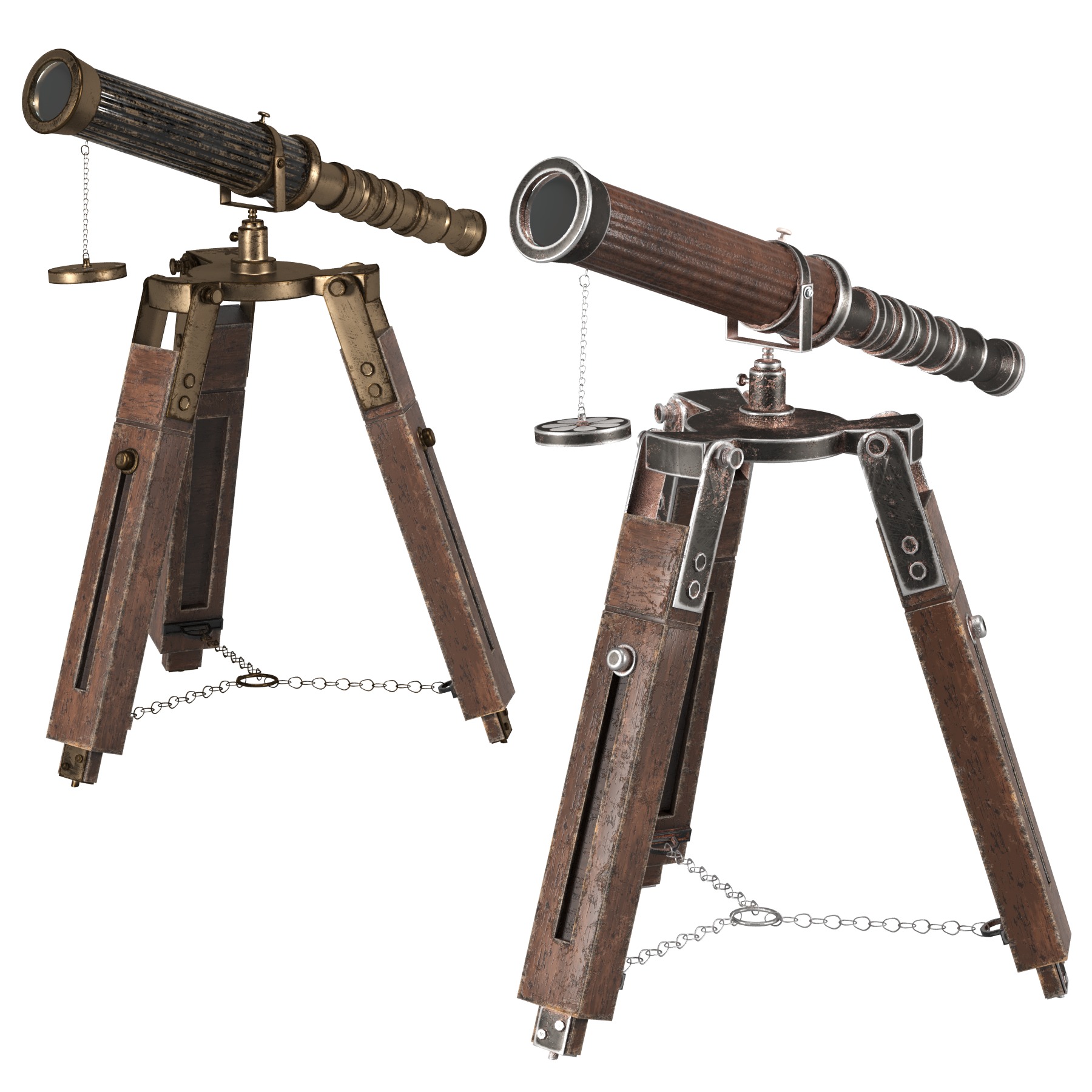 antique telescope 02 3D model_57