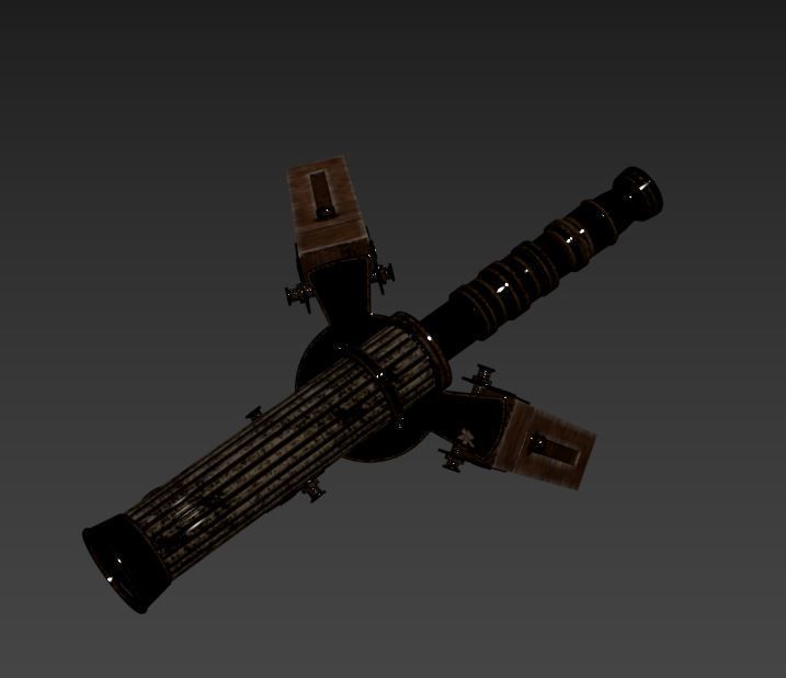 antique telescope 02 3D model_36