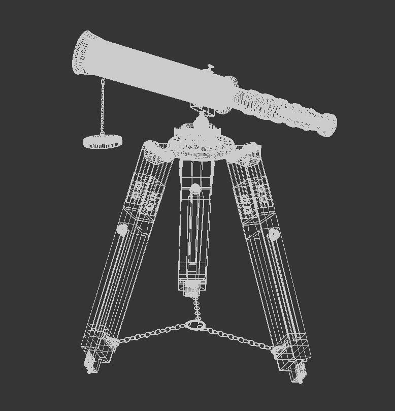 antique telescope 02 3D model_38