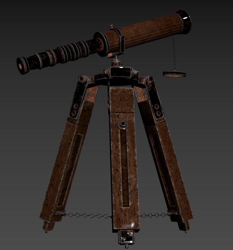 antique telescope 02 3D model_37