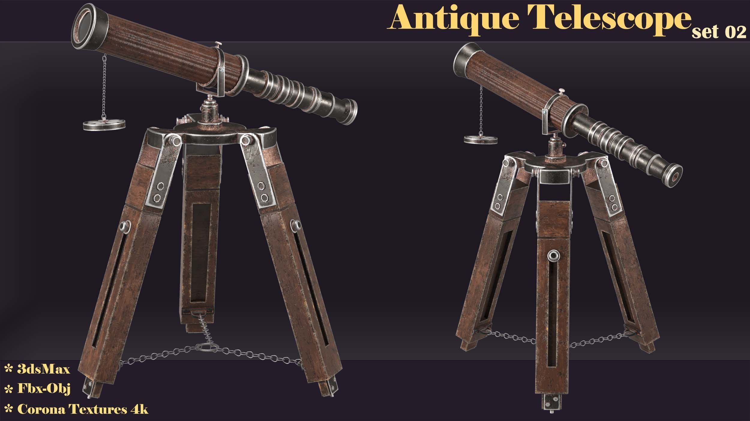 antique telescope 02 3D model_20