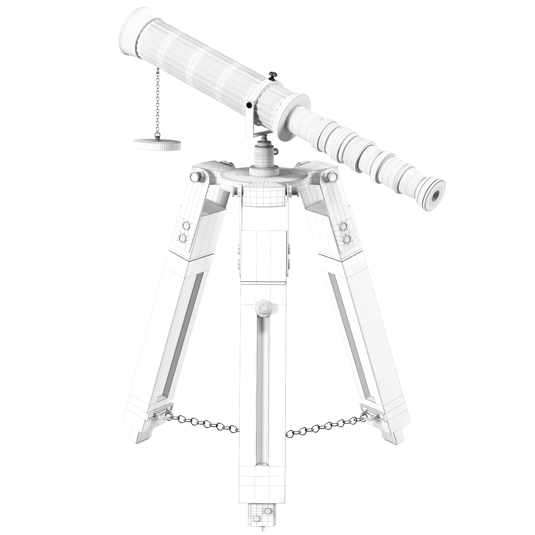 antique telescope 02 3D model_47
