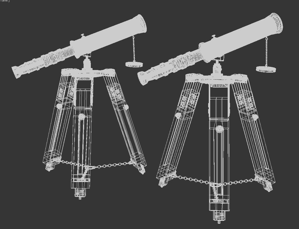 antique telescope 02 3D model_39