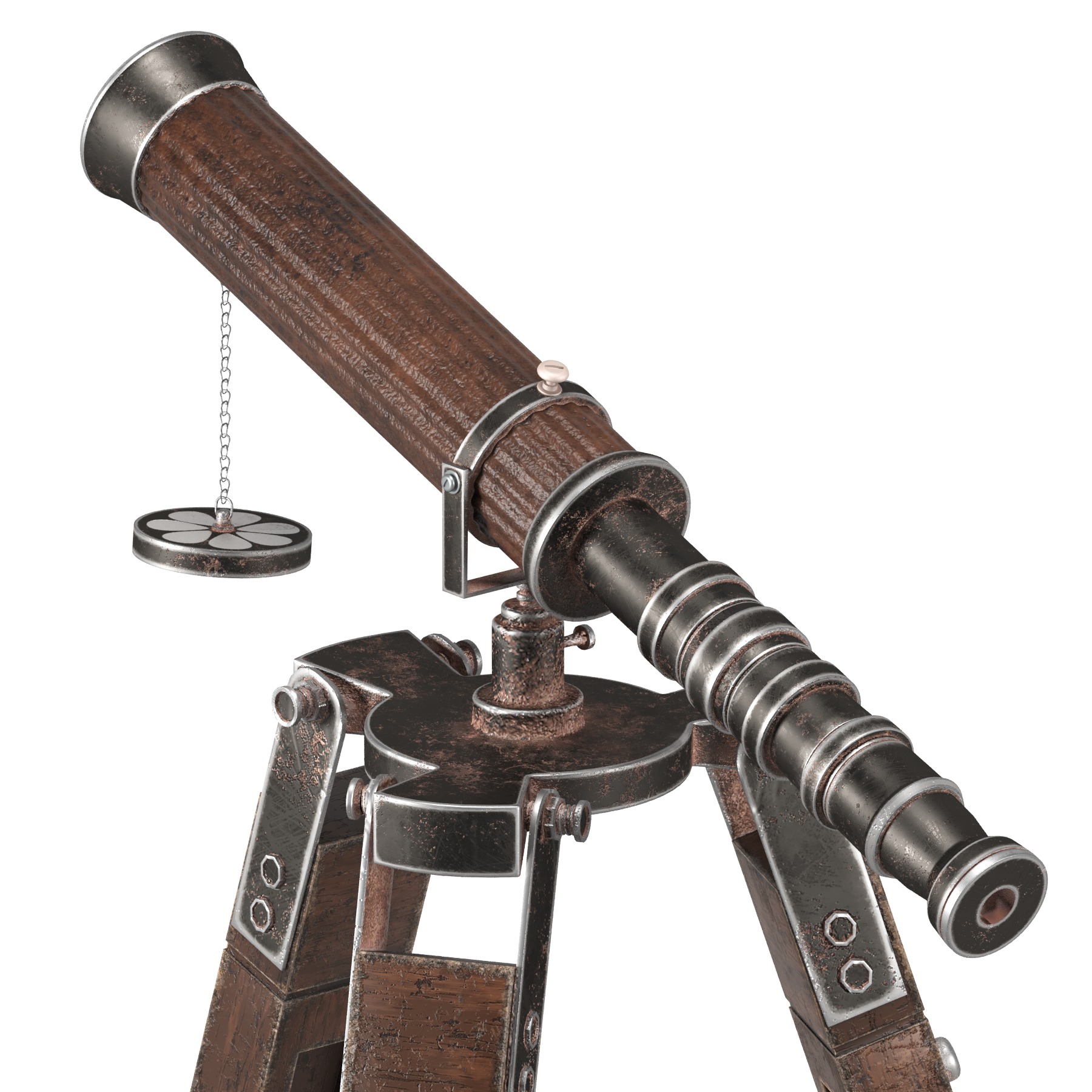 antique telescope 02 3D model_50