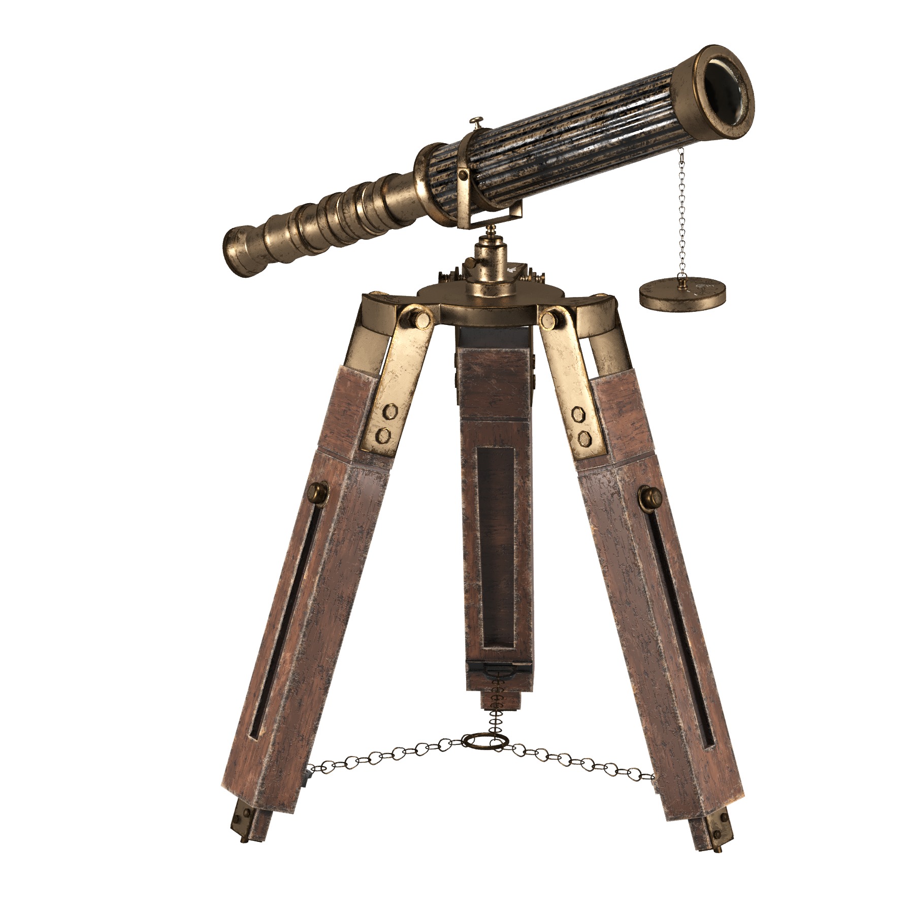 antique telescope 02 3D model_48