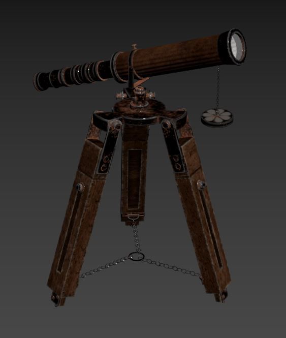 antique telescope 02 3D model_41