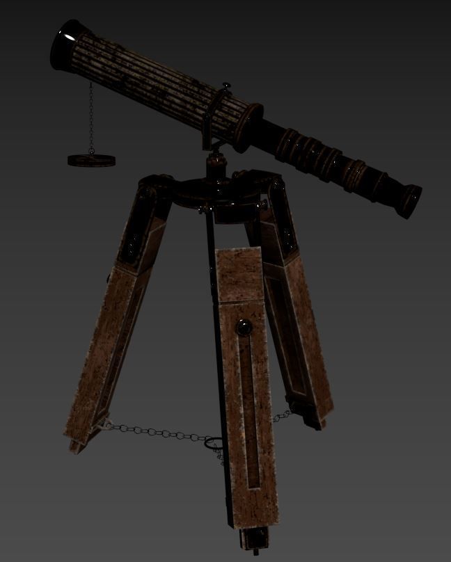 antique telescope 02 3D model_30