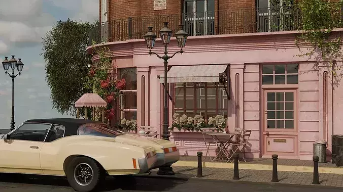 peggy porschen cafe london 3D model 3