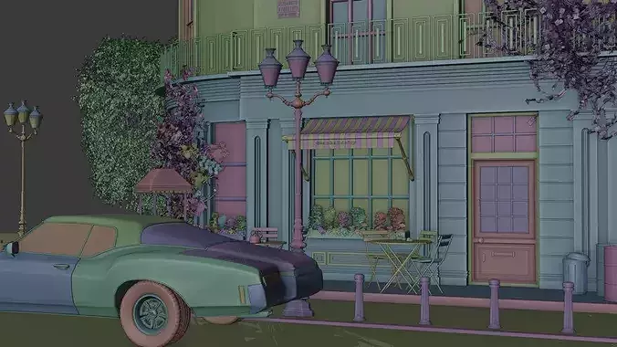 peggy porschen cafe london 3D model 4
