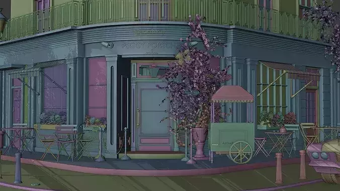peggy porschen cafe london 3D model 6