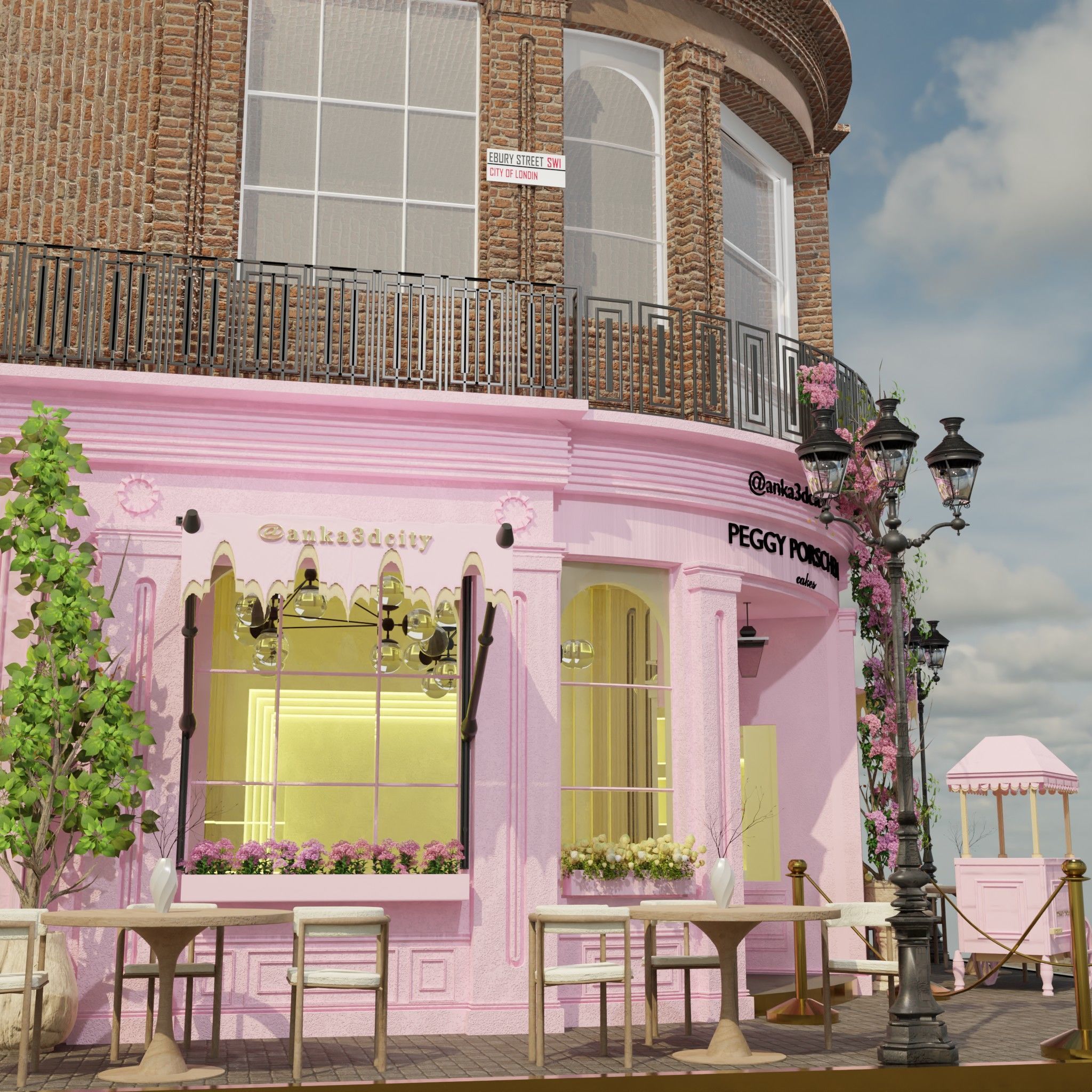 peggy porschen cafe london 3D model_7