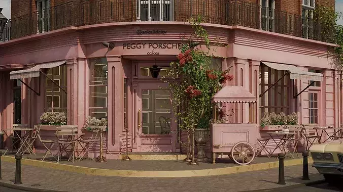 peggy porschen cafe london 3D model 5