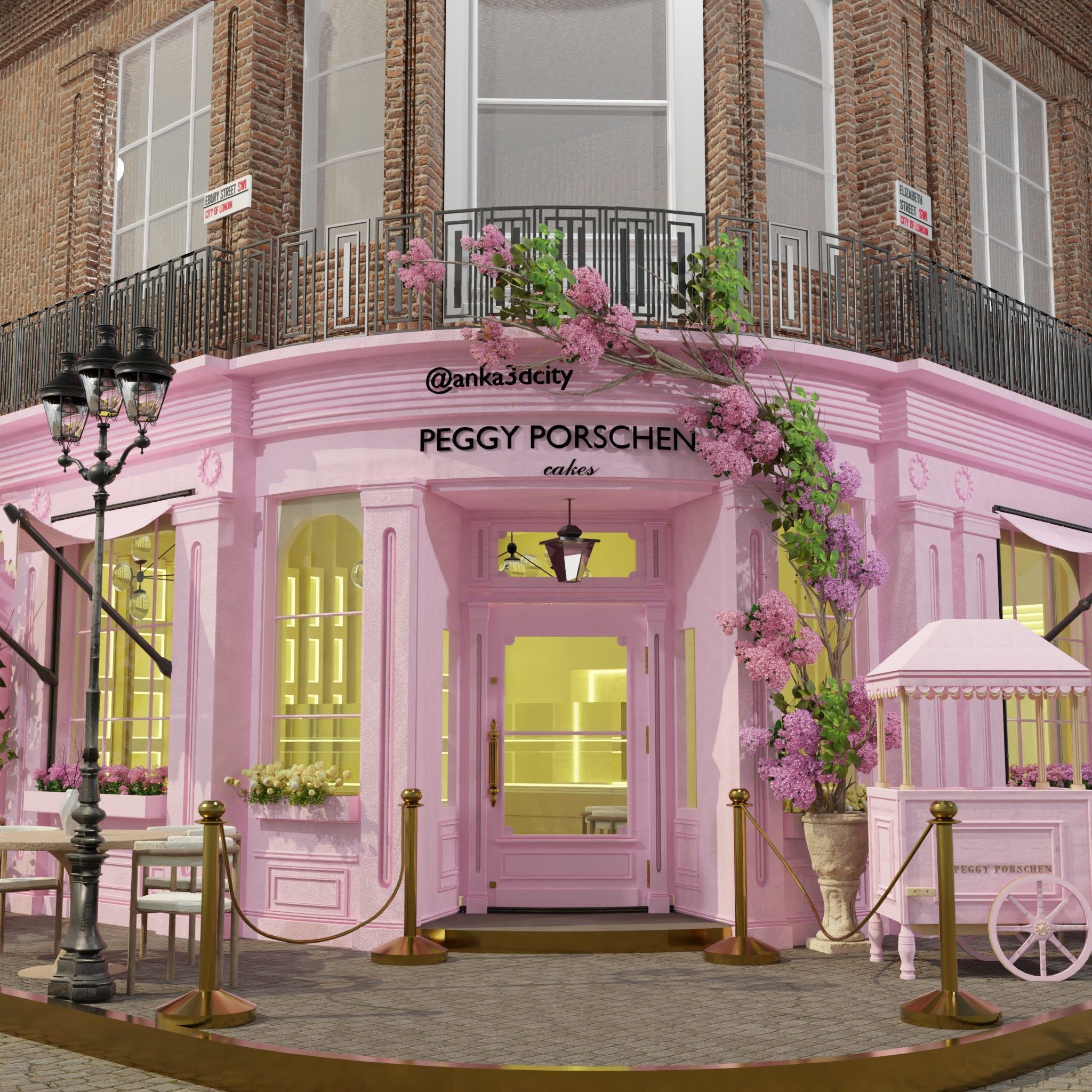 peggy porschen cafe london 3D model_1
