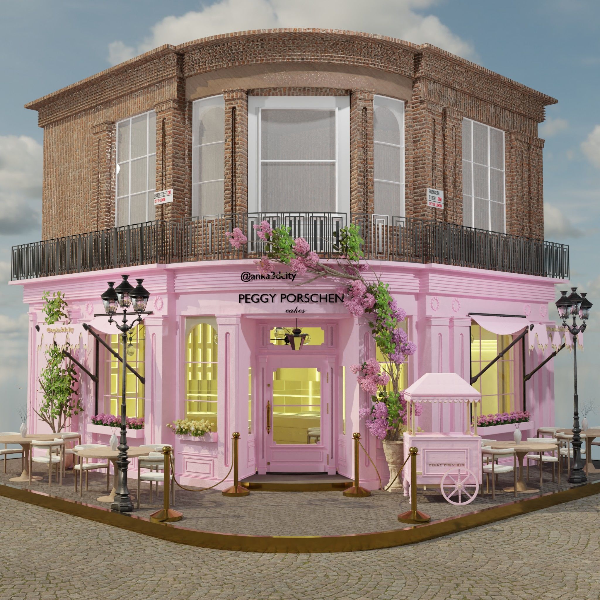peggy porschen cafe london 3D model_2