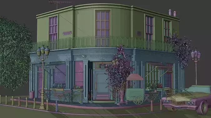 peggy porschen cafe london 3D model 2