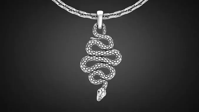 High jewelry Snake pendant necklace 2025 P24 3D print model