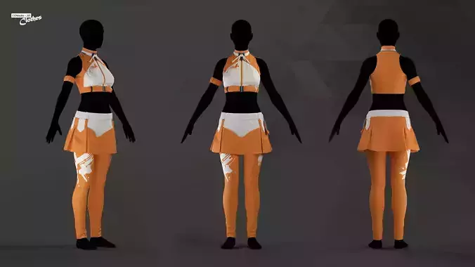 Female Sport Wear 02 - 109 Marvelous Designer and Clo3D